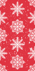 Naklejka na ściany i meble Seamless pattern of snowflakes. Christmas ornament.