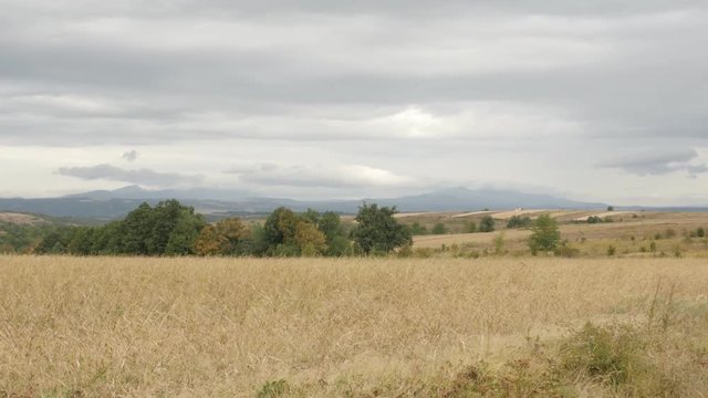  Eastern Serbia landscape with cloudy sky slow tilt  - Famous Stol and Deli Jovan mountains