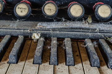 alte orgel makroansicht