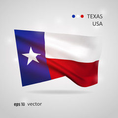 Vector flag of Texas state