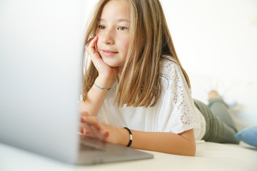 mode de vie, enfant, ordinateur