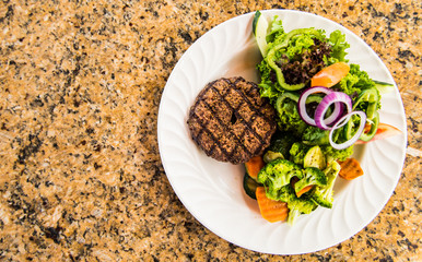 Gourmet Burger Patty with Vegetables 