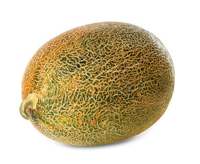 Ripe melon on white background