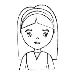 cartoon woman icon