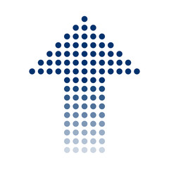 Arrow from blue circles