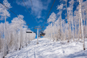 Winter Ski Lift
