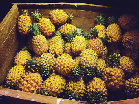 Pile of pineapples