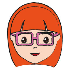 cartoon woman icon