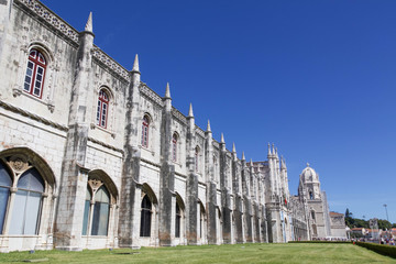 Jeronimos Monastery in the Belem neighborhood of Lisbon, Portugal