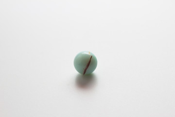 Colorful marble ball on white background