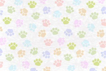 戌　年賀状　足跡　背景