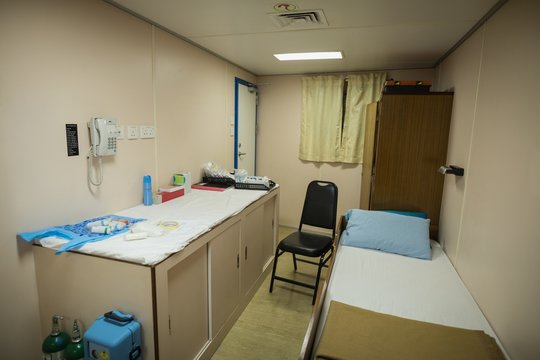 Medical room in ship