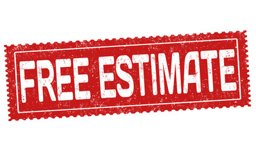 Free estimate sign or stamp