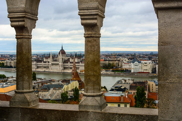 Cityscape of Budapest with Hungarian Parliament and Danube river