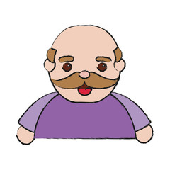 cartoon old man icon