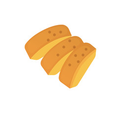 slices of sliced bread cartoon vector illustration.