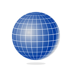 Abstract Globe with Meridians and Parallels. 3d Vector illustration.