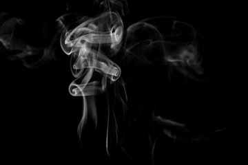 smoke on a black background