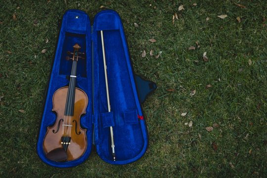 Violin in box