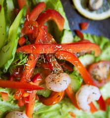 close-up of salad
