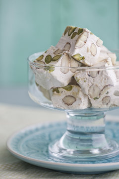 Food: Homemade Torrone with Almonds, Pistachio and Honey