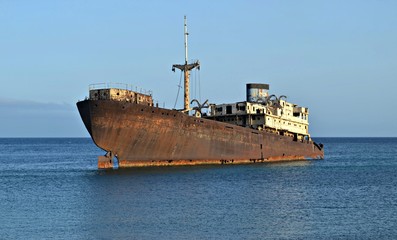 Lanzarote Arrecife wrak statku