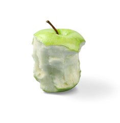 A Green Apple with Bites