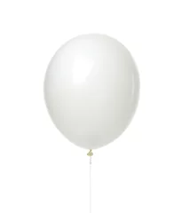 Abwaschbare Fototapete Single huge white balloon object for birthday isolated  © Dmitry Lobanov
