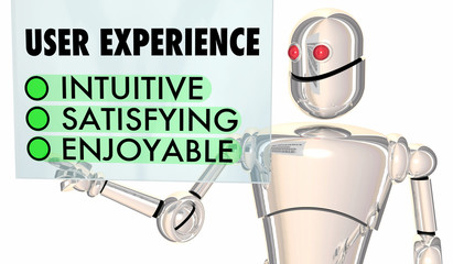 User Experience Best Customer Satisfaction UX CX Robot 3d Illustration