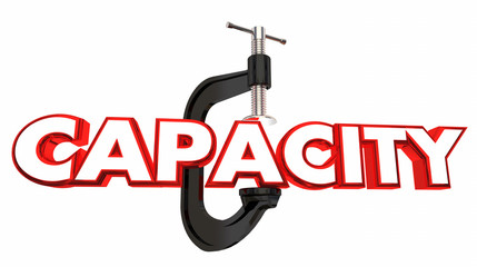 Capacity Squeezed Vice Limited Resources Tight Clamp 3d Illustration
