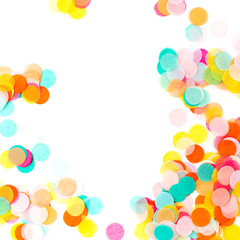 Background of colorful paper confetti, holiday  concept