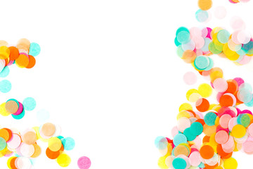 Background of colorful paper confetti, holiday  concept