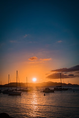 Fototapeta na wymiar Sunset in the virgin islands