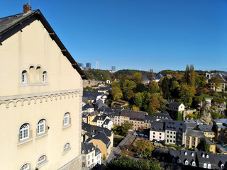 Fototapeta na wymiar View of the city from above, Luxembourg