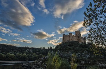 Obraz premium Château d'Almourol à Praia do Ribatejo, Ribatejo, Portugal