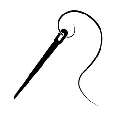 Illustration of needle icon on white background