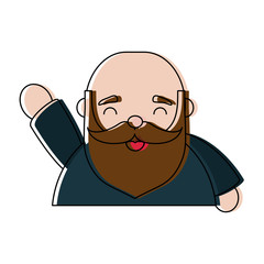 cartoon old man icon