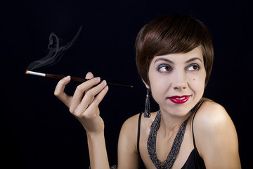 Obraz premium Girl in the style of the 20's