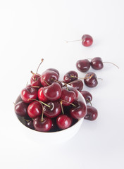 Fresh cherry berry on background