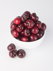 Fresh cherry berry on background