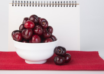 Fresh cherry berry on background