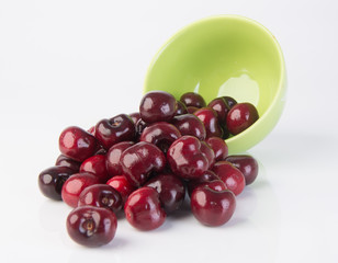 Fresh cherry berry on background