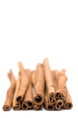 Cinnamon Sticks on a White Background