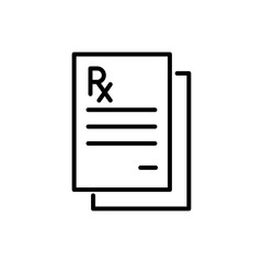 Modern prescription line icon. © dstarky