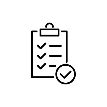 Modern Clipboard Line Icon. 