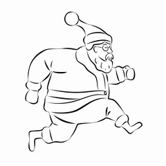 illustration of santa claus, vector draw