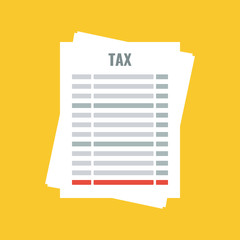 tax application form, flat design