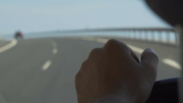 Relaxing road along ocean coast