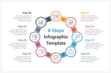 Circle Diagram with Eight Elements