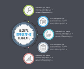 Infographic Template with Five Steps